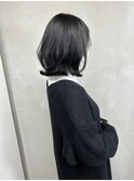 透ける暗髪＊暗めカラー＊ミディアム【ZinaCENTRAL】