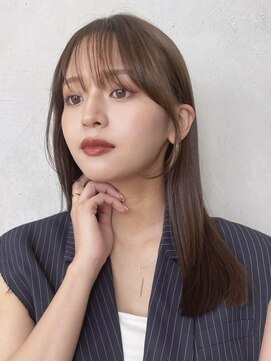 ノイ(noi) 顔周りレイヤーカットくびれヘアミルクティーベージュカラー