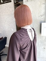 ラニヘアサロン(lani hair salon)&nbsp;ピンクベージュ/ショートボブ/ハイトーン【大名/天神】