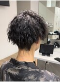 BREK/MEN,S HAIR/アップバング/ダークアッシュ/ツイストパーマ
