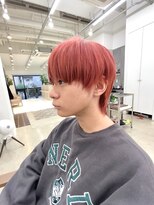 ニュート(Neut )&nbsp;レッド/赤髪/ブリーチ/メンズ/ショート/マッシュウルフ