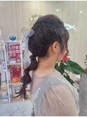 編み込みスタイル