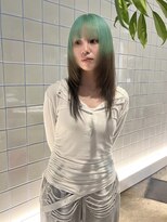 ローエ バイ デコ(Rohe by DECO)&nbsp;【廣川】ペールグリーン/ ルーツカラー　レイヤーカット