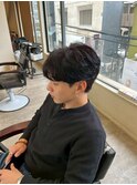 爽やかツーブロック刈り上げ束感アップバング