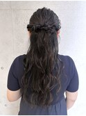 【Tierra美侑】アクセ無しでも華やかふわふわハーフアップ