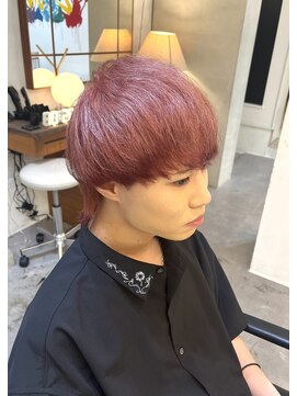 ジゼラ(GISELA) メンズウルフ マッシュウルフ レッド エンドカラー