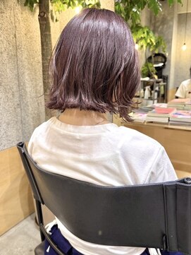 ラベンダー×ボブスタイル