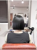 黒髪切りっぱなしボブ..~*＊. 