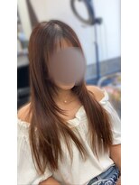 ヘアーズクレッセント バイ 木村(ヘアーズクレッセント by木村) 顔周りレイヤーカット 縮毛矯正 METEOトリートメント