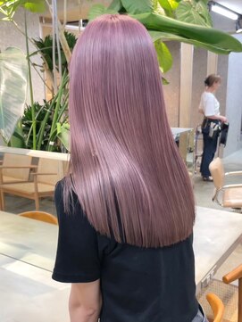 サンクマーケット 渋谷(cinq MARKET) 渋谷ブリーチカラーハイトーンカラーピンクベージュ30代40代