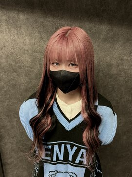 ルフレ 新宿本店2nd(Reflet) 【manabu】プルエクステでピンク×ローライト