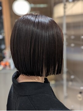 オーガニック リブ 川越(organic+live) 20代30代かわいい切りっぱなしボブ