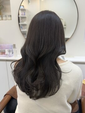 ヒョンミョン ライズバイレボ 柏西口店(hyon myon/RISEbyREVO) レイヤーカット/くびれ巻き/オリーブブラウン