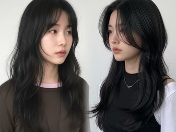 エイチ 大阪梅田(H)の写真/前髪・顔周りまで細かく作り込むカットで、横顔も括った時も可愛く＊顔周りのデザインはお任せください♪