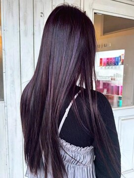 モーラ 浅香山店(MOLLA) 艶感ダークチェリー ×ストレート【浅香山】