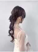 編み込みツインテール/ウェーブヘア/結婚式/ヘアセット/銀座