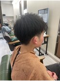 ツーブロ×スッキリショート刈り上げアップバング