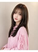 レイヤー　顔周り　ロングレイヤー　髪質改善　艶髪　小顔カット