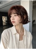 小顔ショートボブパーマレイヤーボブウルフパーマショートパーマ