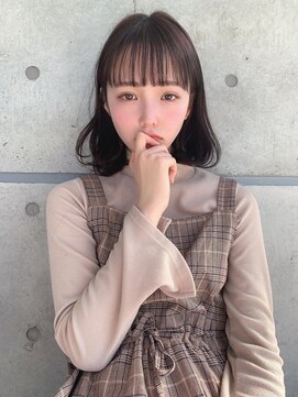 ノット 表参道青山(knot) シースルーバング×フェミニンボブ