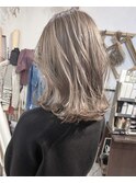 【Marl】ミルクティーベージュカラー×無造作セミディ