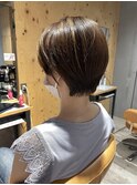 ボブ/カーキグレージュ/マッシュショート/大人かわいい