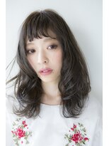 ミエル ヘア 新宿(miel hair)&nbsp;〈mielhair新宿〉オン眉　ふんわりセミディ