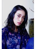 ウルフマッシュリバースカールホワイティアッシュワイドバング