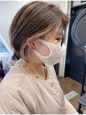 インナーカラーにミルクティー♪