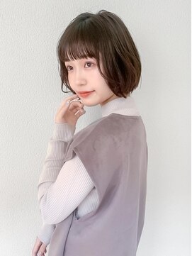 オーブ ヘアー レーヴ 自由が丘店(AUBE HAIR reve) 20代・30代_あごラインミニボブ