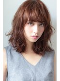 大人かわいいナチュラルウェーブピンクベージュ20代30代40代50代