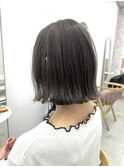 《花屋併設》切りっぱなしボブ/ダークアッシュ/カール◎20代30代