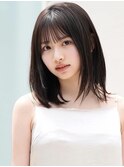 ミディレイヤー美髪ケアカラーエアリーロングピンクブラウン