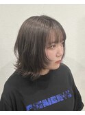 ボブレイヤー/顔周りカット/ココアブラウン/ウルフ/チョコレート