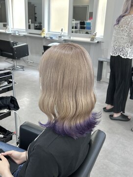 シェイロ(Cielro) ミルクティー×裾カラー☆こなれミディアンブレラカラー