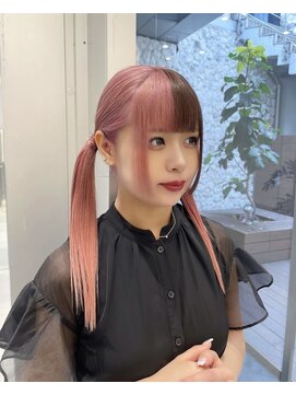 ベル 表参道Terrace(Belle) ケアブリーチを使用したデザインカラー　スタイリスト阿部ちあき