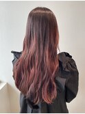 【大人女性】20代30代/韓国風巻き/チェリーレッド/ツヤ髪