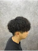 しっかり細かめなツイストスパイラルパーマ