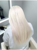 [美髪/ワイドバング/ホワイトブロンド/イメチェン/新宿]
