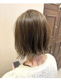 オリーブベージュ☆細めハイライト