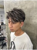 ハイライトカラーミルクティーベージュレイヤーカット