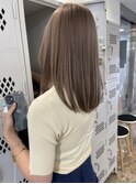 ミルクティーベージュハイトーンカラーダブルカラーレイヤー韓国