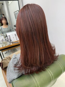 ヘアーアンドビューティーザ エフ(Hair Beauty the F) ＊レイヤーカット_オレンジブラウン_m278