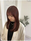 春ピンク インナーカラー イヤリングカラー レイヤー