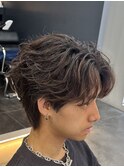 フェザーパーマフェザーショートセンターパートニュアンスパーマ