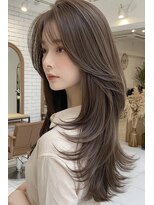 ノイエ 原宿 北参道(NoIE)&nbsp;ハッシュカットシースルーバングフレンチバングレイヤーカット