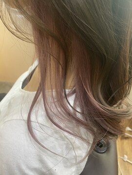 シェルビー 新宿(SHELBe) オリーブグレー×くすみラベンダー[ベッドスパ/白髪ぼかし]