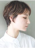 似合わせカット大人かわいい前髪ふんわりショート[銀座/銀座駅]