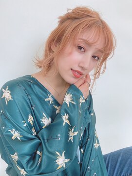 ルービック 京橋(Rubik's) ミディアム/ラフなハーフアップ風アレンジ