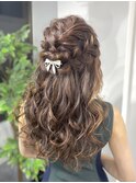 【ヘアセットサロンfrst】ふわふわ編み込みハーフ♪